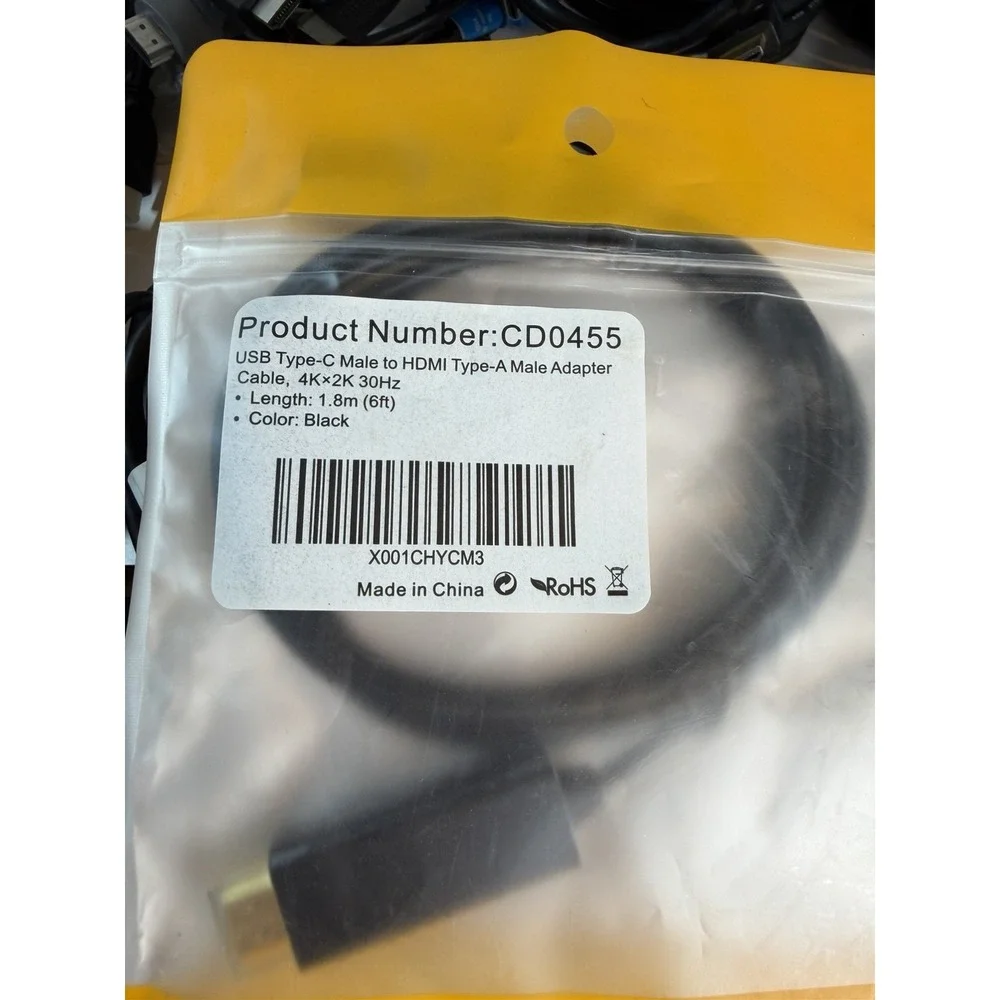 Lot of 35 Assorted HDMI Cables, Various Lengths and colors (Black, Gray, White)